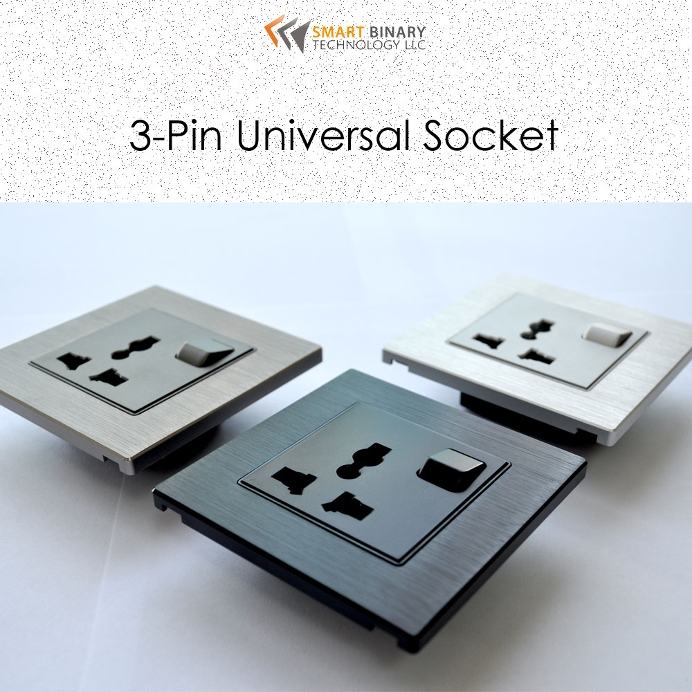 3-Pin Universal Socket with Switch
